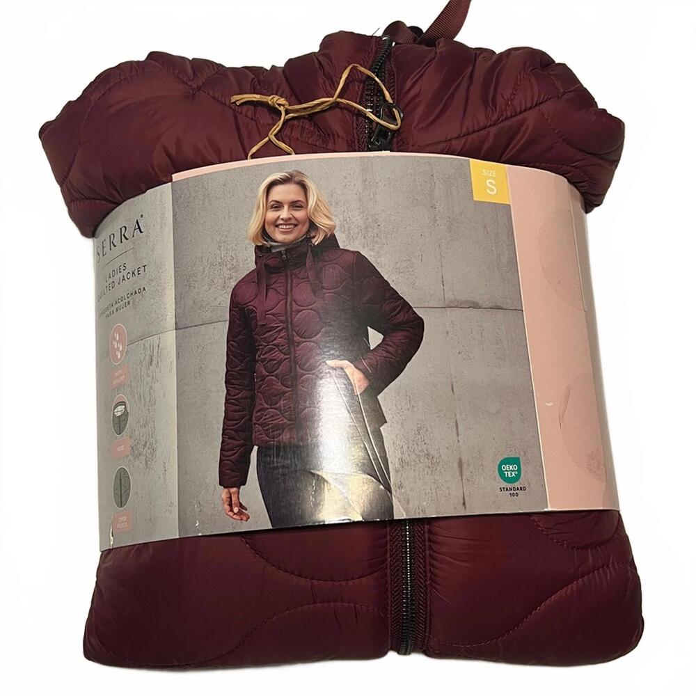 Serra Women's Puffer Jacket - Burgundy